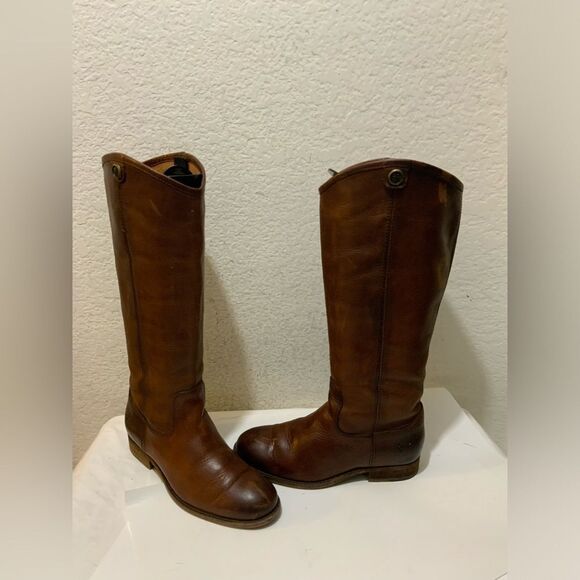 Frye Womens Melissa Brown Riding Boots Size 5.5 Medium (B, M) - Picture 1 of 16